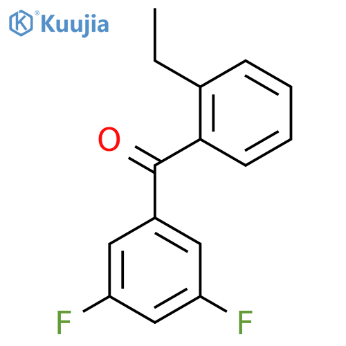 3,5-Difluoro-2'-ethylbenzophenone structure