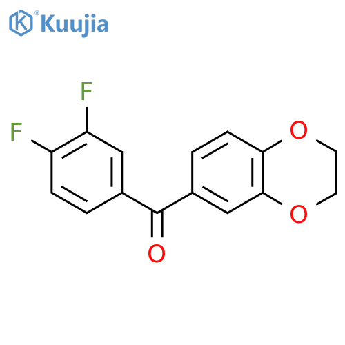3,4-Difluoro-3',4'-(ethylenedioxy)benzophenone structure