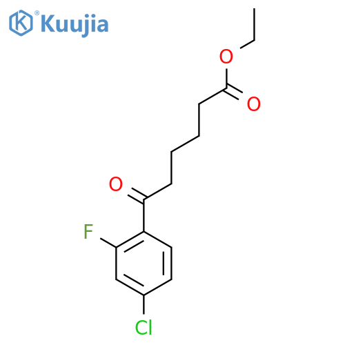 Ethyl 6-(4-chloro-2-fluorophenyl)-6-oxohexanoate structure