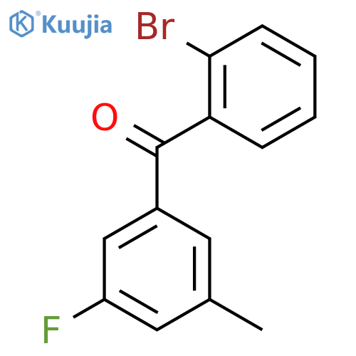 2-Bromo-3'-fluoro-5'-methylbenzophenone structure