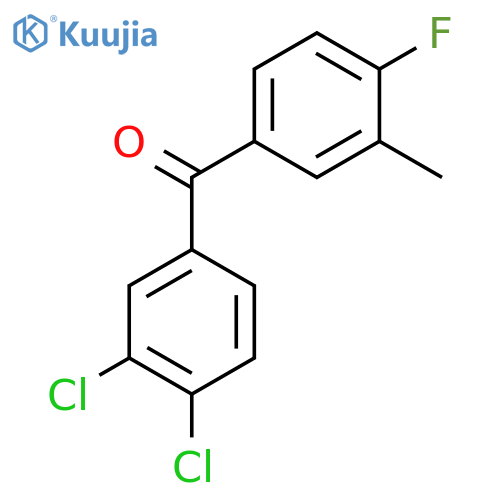 3,4-Dichloro-4'-fluoro-3'-methylbenzophenone structure