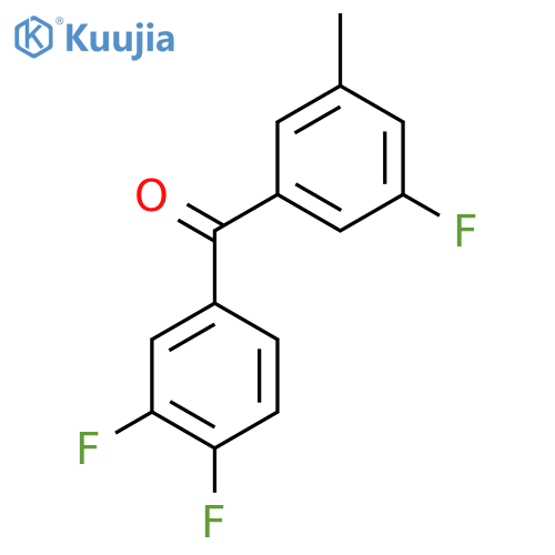 3,3',4-Trifluoro-5'-methylbenzophenone structure