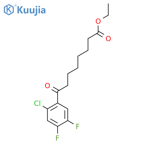 Ethyl 8-(2-chloro-4,5-difluorophenyl)-8-oxooctanoate structure