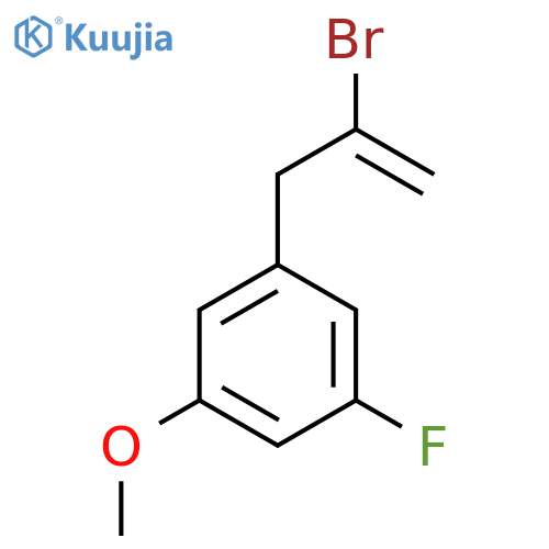 2-Bromo-3-(3-fluoro-5-methoxyphenyl)-1-propene structure