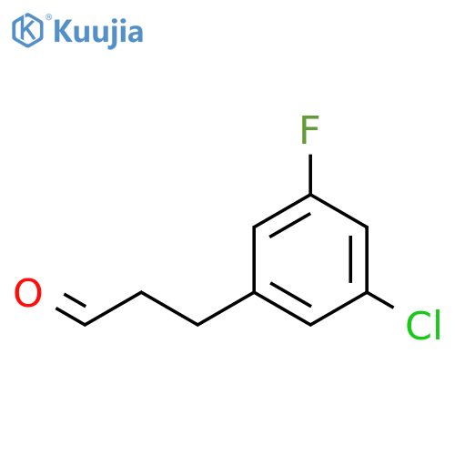 3-(3-chloro-5-fluorophenyl)propanal structure