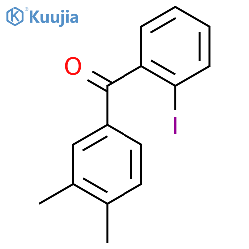 3,4-Dimethyl-2'-iodobenzophenone structure