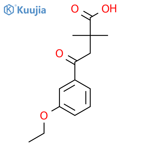 2,2-Dimethyl-4-(3-ethoxyphenyl)-4-oxobutyric acid structure