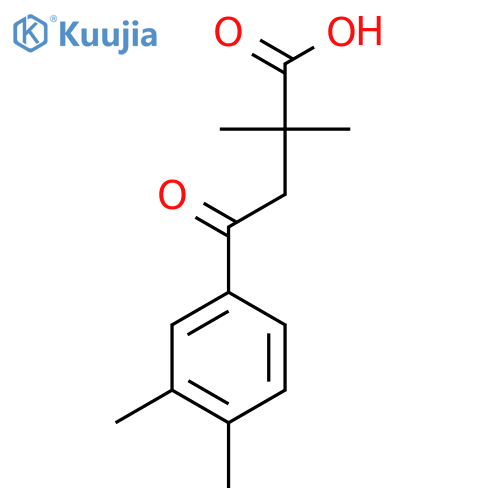2,2-Dimethyl-4-(3,4-dimethylphenyl)-4-oxobutyric acid structure