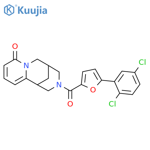 11-5-(2,5-dichlorophenyl)furan-2-carbonyl-7,11-diazatricyclo7.3.1.0^{2,7}trideca-2,4-dien-6-one structure