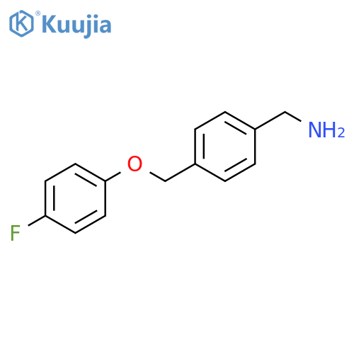 {4-(4-fluorophenoxy)methylphenyl}methanamine structure