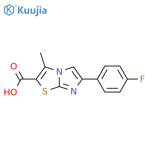 6-(4-fluorophenyl)-3-methylimidazo2,1-b1,3thiazole-2-carboxylic acid structure