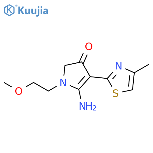 5-Amino-1-(2-methoxy-ethyl)-4-(4-methyl-thiazol-2-yl)-1,2-dihydro-pyrrol-3-one structure