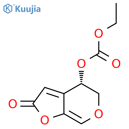 (4S)-4,5-dihydro-4-ethoxycarbonyloxy-2H-furo[2,3-c]pyran-2-one structure