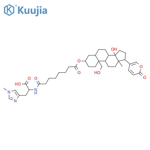 3,14,19-Trihydroxybufa-20,22-dienolide; (3β,5β,14β)-form, 3-Suberoyl-L-(3-methylhistidine) ester structure