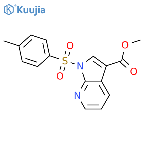 methyl 1-(p-tolylsulfonyl)pyrrolo[2,3-b]pyridine-3-carboxylate structure