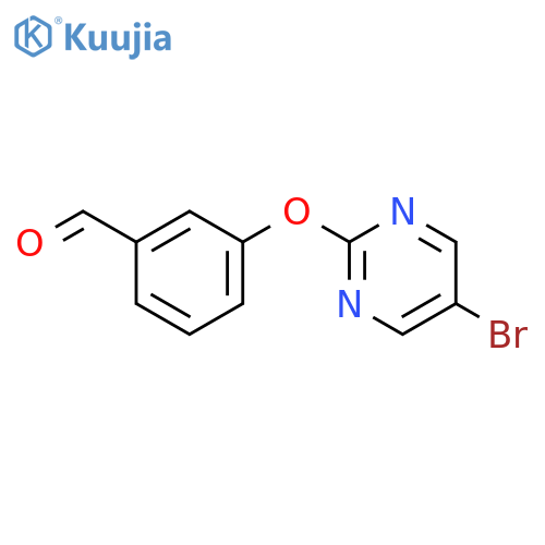3-(5-Bromo-2-pyrimidinyl)oxybenzenecarbaldehyde structure