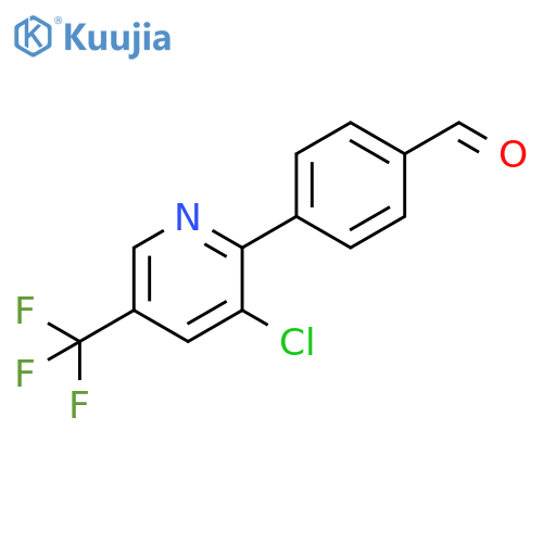 4-[3-chloro-5-(trifluoromethyl)pyridin-2-yl]benzaldehyde structure