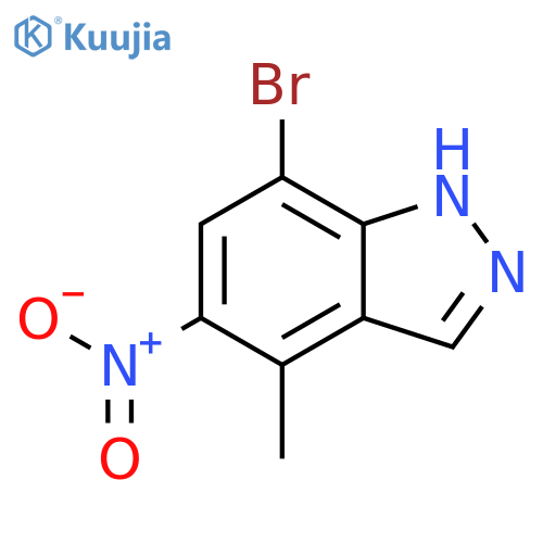 7-Bromo-4-methyl-5-nitro-1H-indazole structure