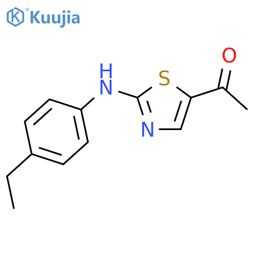 1-(2-((4-Ethylphenyl)amino)thiazol-5-yl)ethanone structure