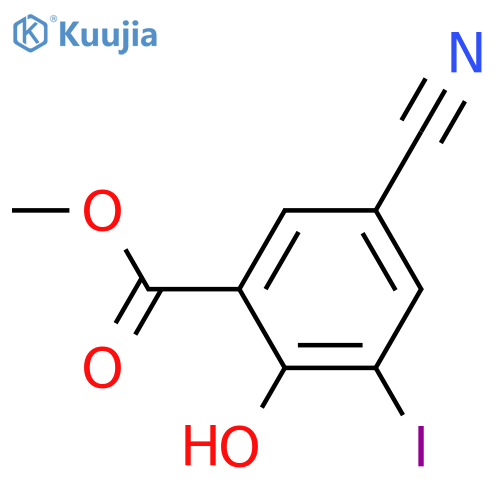 Methyl 5-cyano-2-hydroxy-3-iodobenzoate structure
