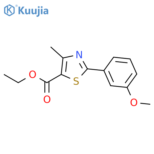 Ethyl 2-(3-methoxyphenyl)-4-methyl-1,3-thiazole-5-carboxylate structure