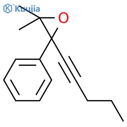 Oxirane, 2,2-dimethyl-3-(1-pentynyl)-3-phenyl- structure