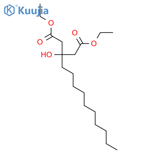 Pentanedioic acid, 3-decyl-3-hydroxy-, diethyl ester structure