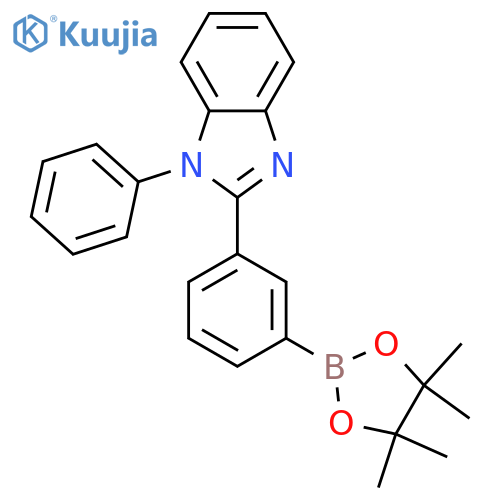1-Phenyl-2-(3-(4,4,5,5-tetramethyl-1,3,2-dioxaborolan-2-yl)phenyl)-1H-benzodimidazole structure