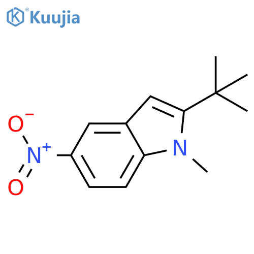 2-tert-butyl-1-methyl-5-nitro-1H-indole structure