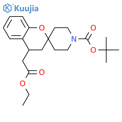 tert-Butyl 4-(2-ethoxy-2-oxoethyl)spiro[chroman-2,4'-piperidine]-1'-carboxylate structure
