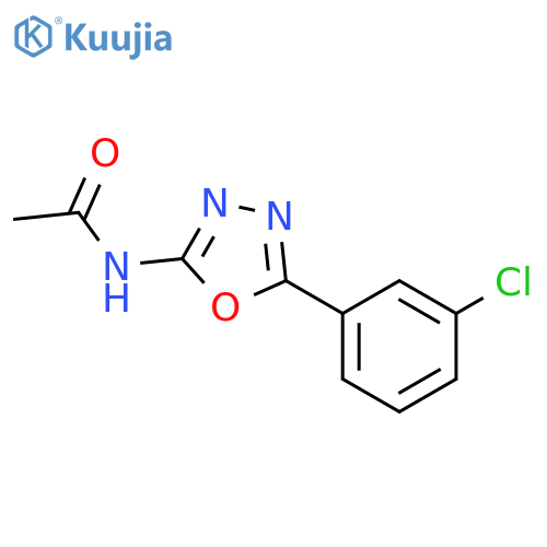 N-5-(3-chlorophenyl)-1,3,4-oxadiazol-2-ylacetamide structure