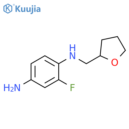 2-fluoro-N1-[(oxolan-2-yl)methyl]benzene-1,4-diamine structure