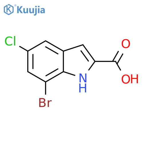 7-Bromo-5-chloro-1H-indole-2-carboxylic acid structure