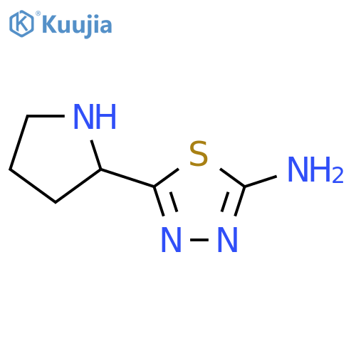 5-(pyrrolidin-2-yl)-1,3,4-thiadiazol-2-amine structure
