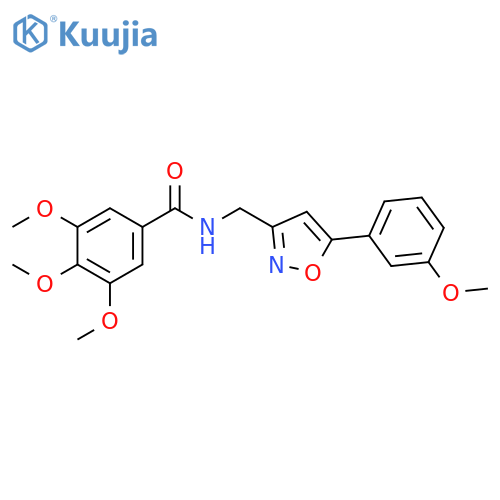 3,4,5-trimethoxy-N-{5-(3-methoxyphenyl)-1,2-oxazol-3-ylmethyl}benzamide structure