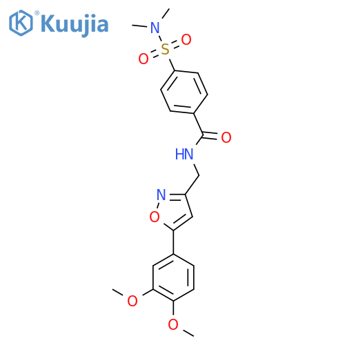 N-{5-(3,4-dimethoxyphenyl)-1,2-oxazol-3-ylmethyl}-4-(dimethylsulfamoyl)benzamide structure