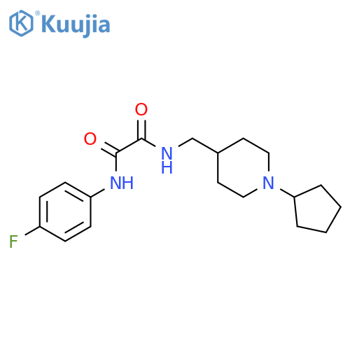 N-(1-cyclopentylpiperidin-4-yl)methyl-N'-(4-fluorophenyl)ethanediamide structure