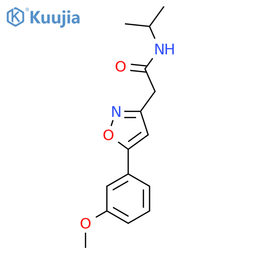 2-5-(3-methoxyphenyl)-1,2-oxazol-3-yl-N-(propan-2-yl)acetamide structure