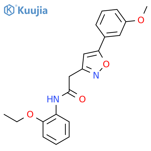 N-(2-ethoxyphenyl)-2-5-(3-methoxyphenyl)-1,2-oxazol-3-ylacetamide structure