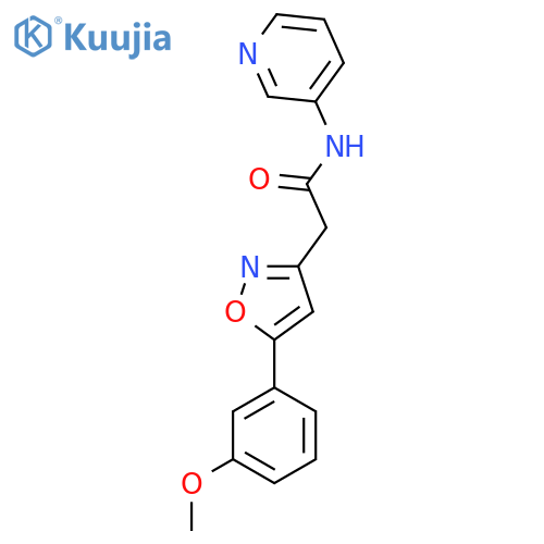 2-5-(3-methoxyphenyl)-1,2-oxazol-3-yl-N-(pyridin-3-yl)acetamide structure