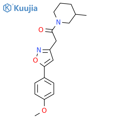 2-5-(4-methoxyphenyl)-1,2-oxazol-3-yl-1-(3-methylpiperidin-1-yl)ethan-1-one structure
