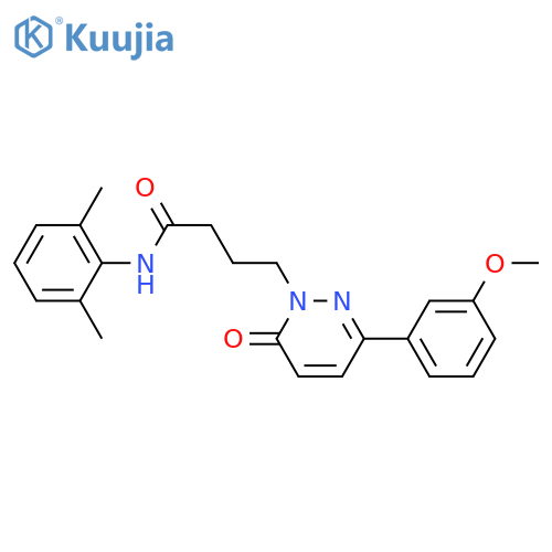 N-(2,6-dimethylphenyl)-4-3-(3-methoxyphenyl)-6-oxo-1,6-dihydropyridazin-1-ylbutanamide structure