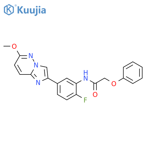 N-(2-fluoro-5-{6-methoxyimidazo1,2-bpyridazin-2-yl}phenyl)-2-phenoxyacetamide structure