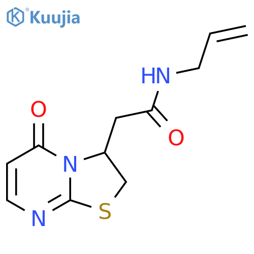 2-{5-oxo-2H,3H,5H-1,3thiazolo3,2-apyrimidin-3-yl}-N-(prop-2-en-1-yl)acetamide structure