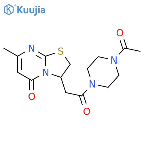 3-2-(4-acetylpiperazin-1-yl)-2-oxoethyl-7-methyl-2H,3H,5H-1,3thiazolo3,2-apyrimidin-5-one structure