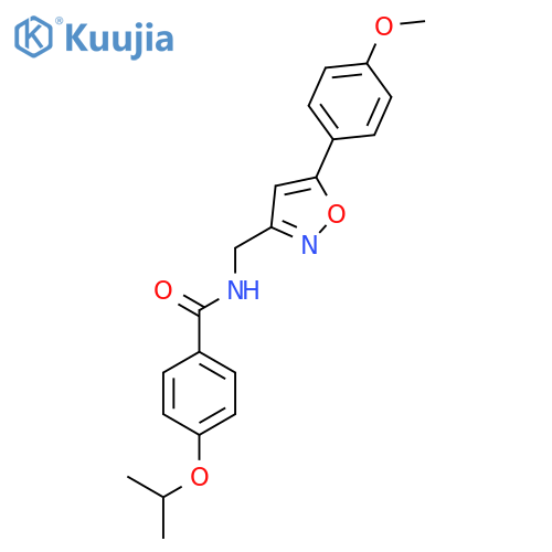 N-{5-(4-methoxyphenyl)-1,2-oxazol-3-ylmethyl}-4-(propan-2-yloxy)benzamide structure