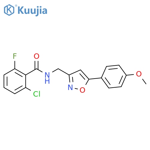 2-chloro-6-fluoro-N-{5-(4-methoxyphenyl)-1,2-oxazol-3-ylmethyl}benzamide structure