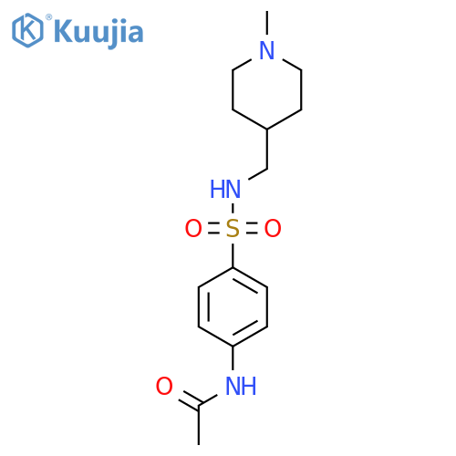 N-(4-(N-((1-methylpiperidin-4-yl)methyl)sulfamoyl)phenyl)acetamide structure