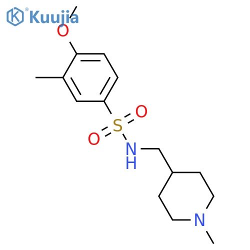 4-methoxy-3-methyl-N-(1-methylpiperidin-4-yl)methylbenzene-1-sulfonamide structure