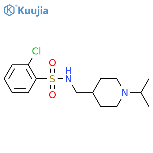 2-chloro-N-{1-(propan-2-yl)piperidin-4-ylmethyl}benzene-1-sulfonamide structure